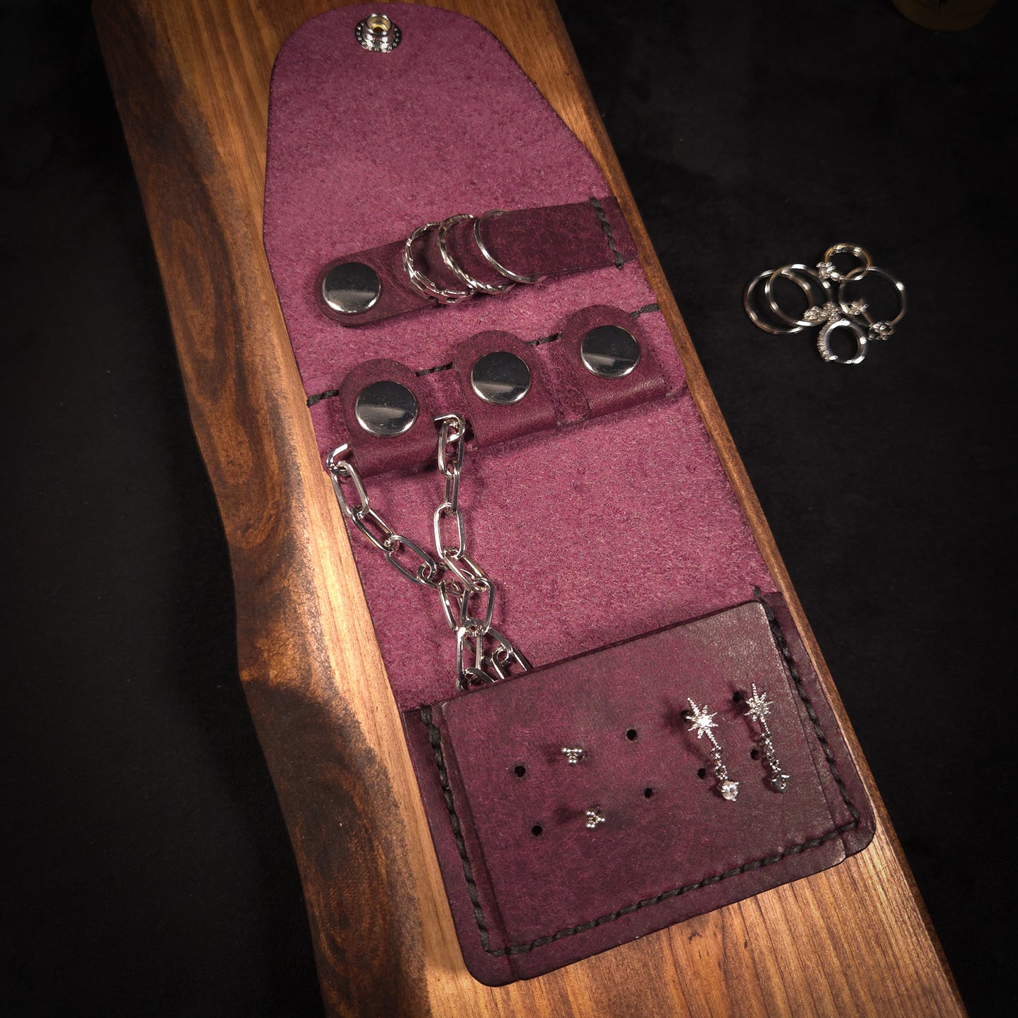 The Dovedale Handmade Leather Travel Jewellery Case