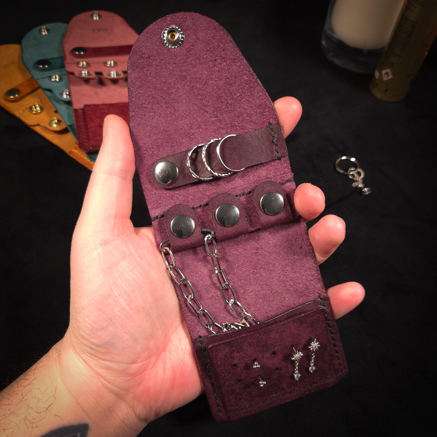 The Dovedale Handmade Leather Travel Jewellery Case