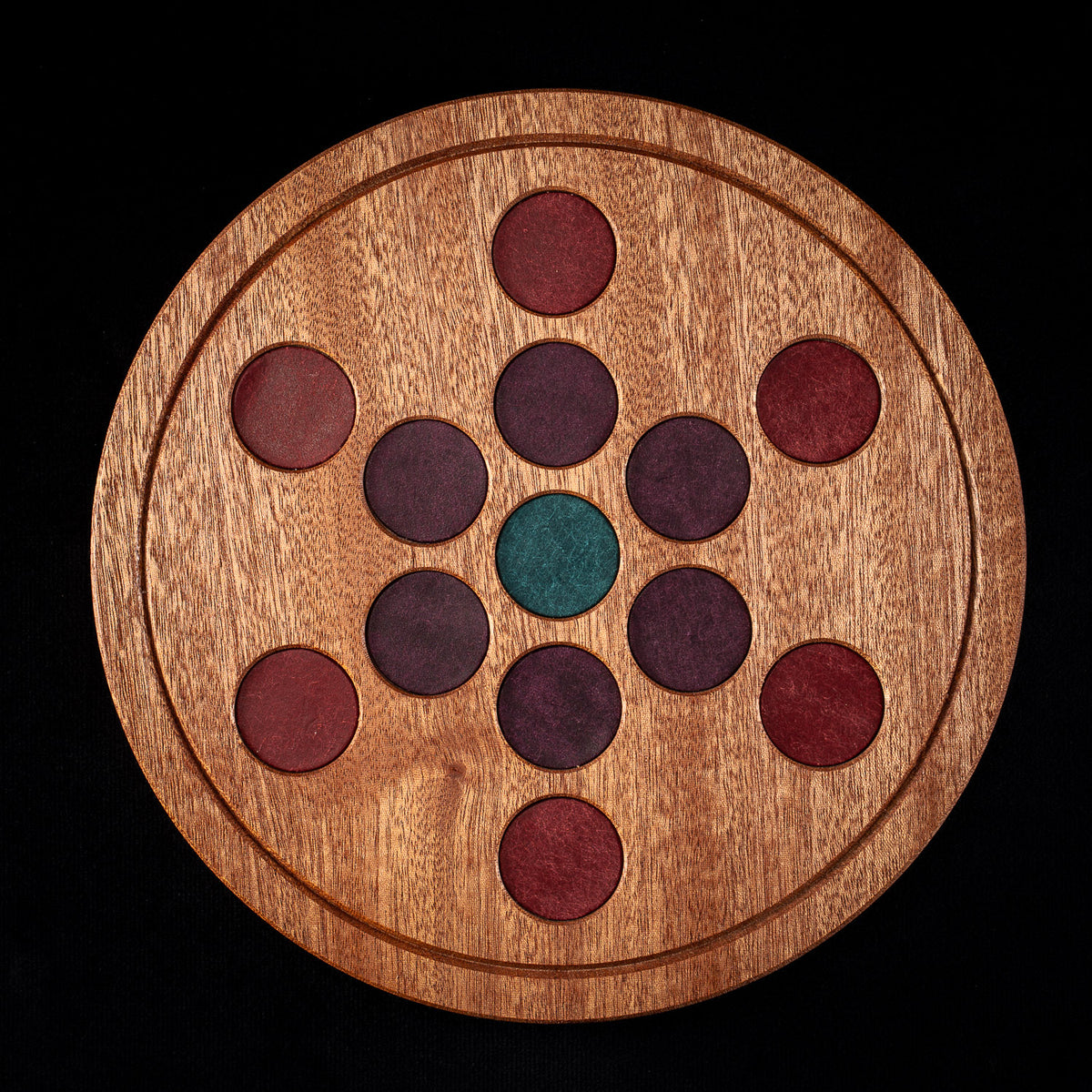 Fruit of Life Wooden Crystal Grid Board