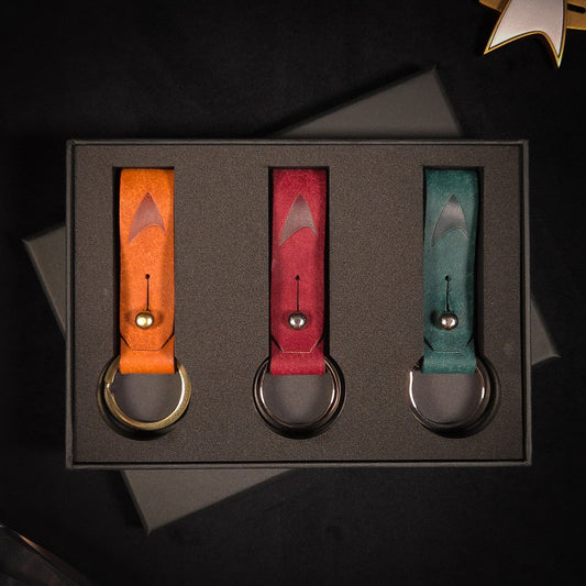 Handmade Leather Keychain Gift Set (Space)