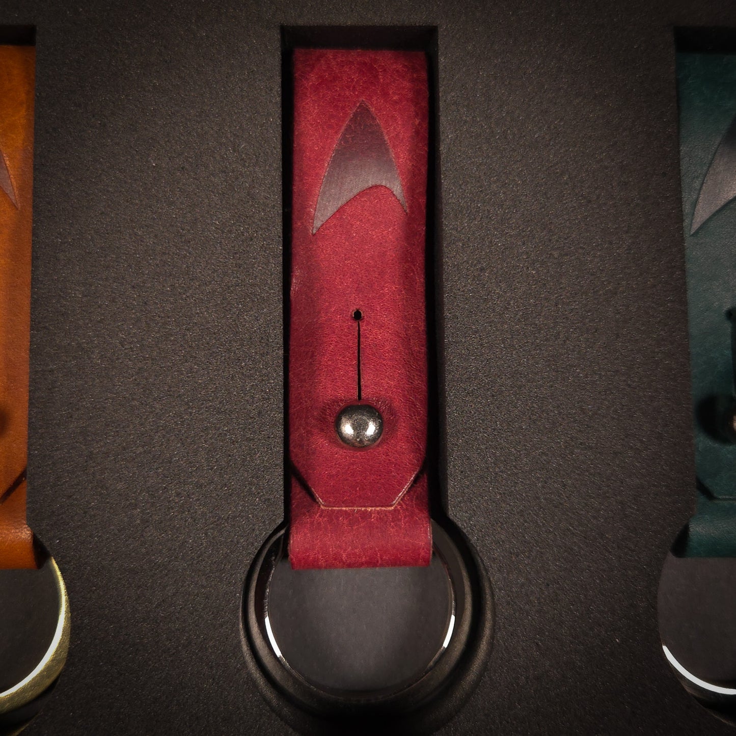 Handmade Leather Keychain Gift Set (Space)