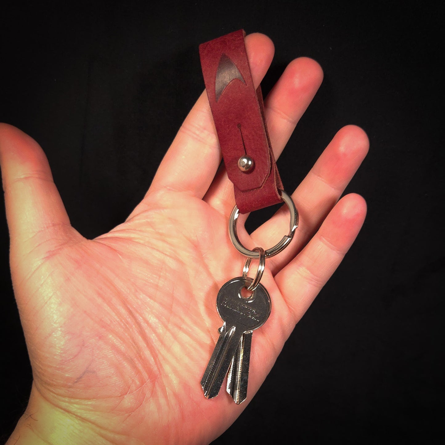 Handmade Leather Keychain Gift Set (Space)