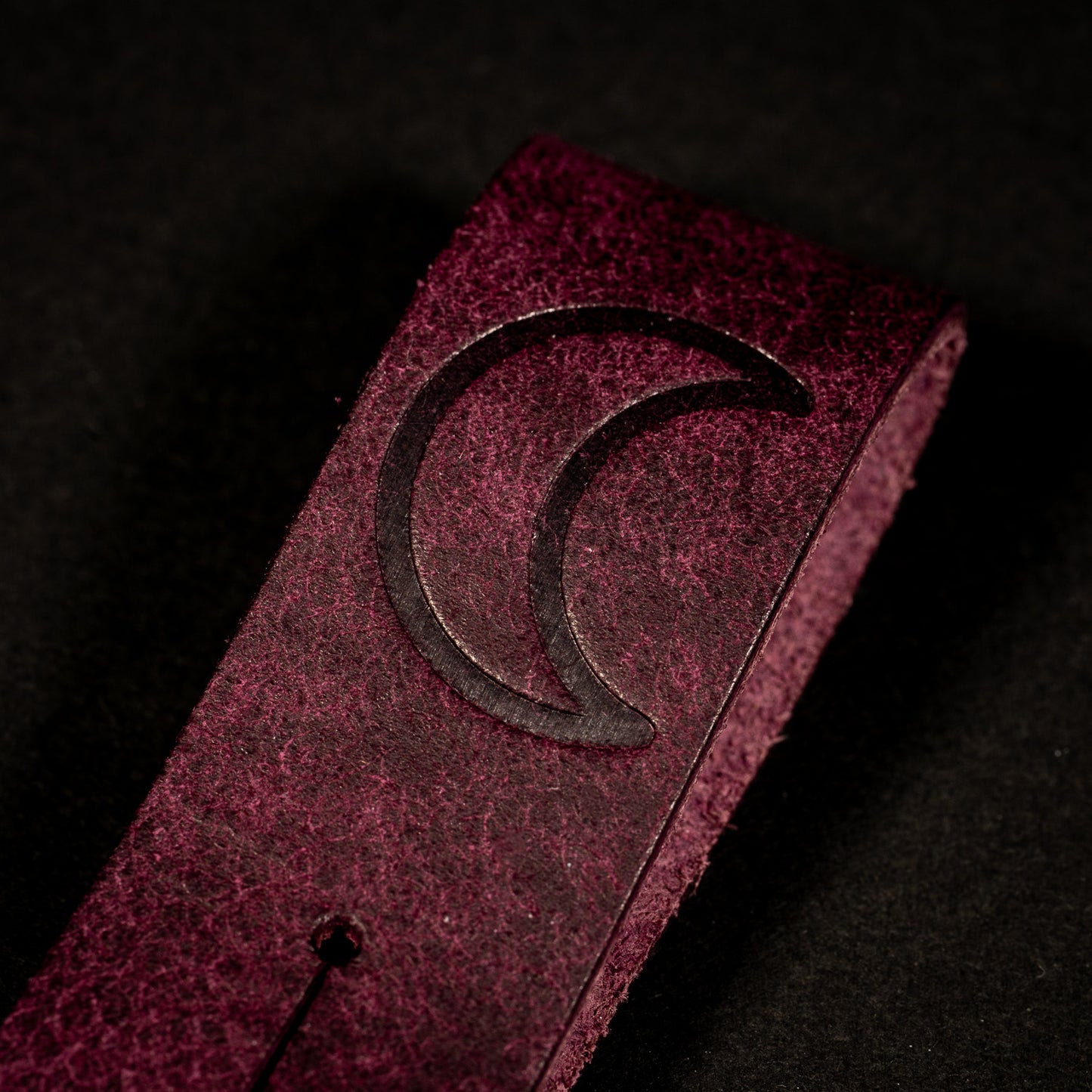 Handmade Leather Keychain Gift Set (Moon)