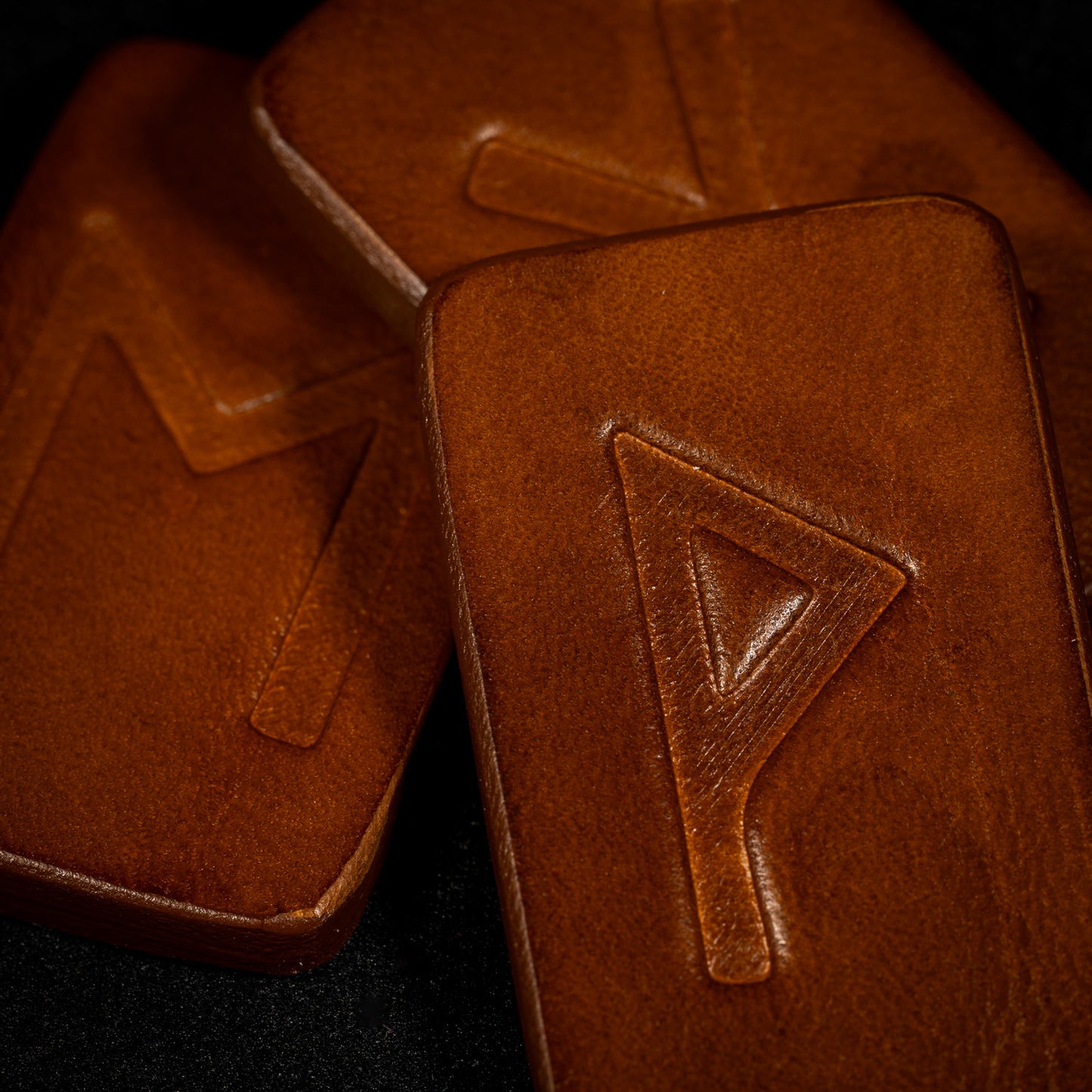 Handmade Leather Elder Futhark Runes Set (24 + Blank)