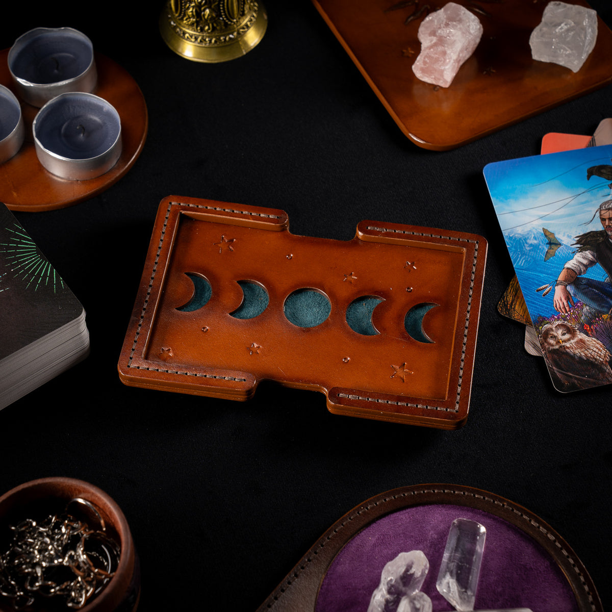 Handmade Leather Tarot Deck Stand