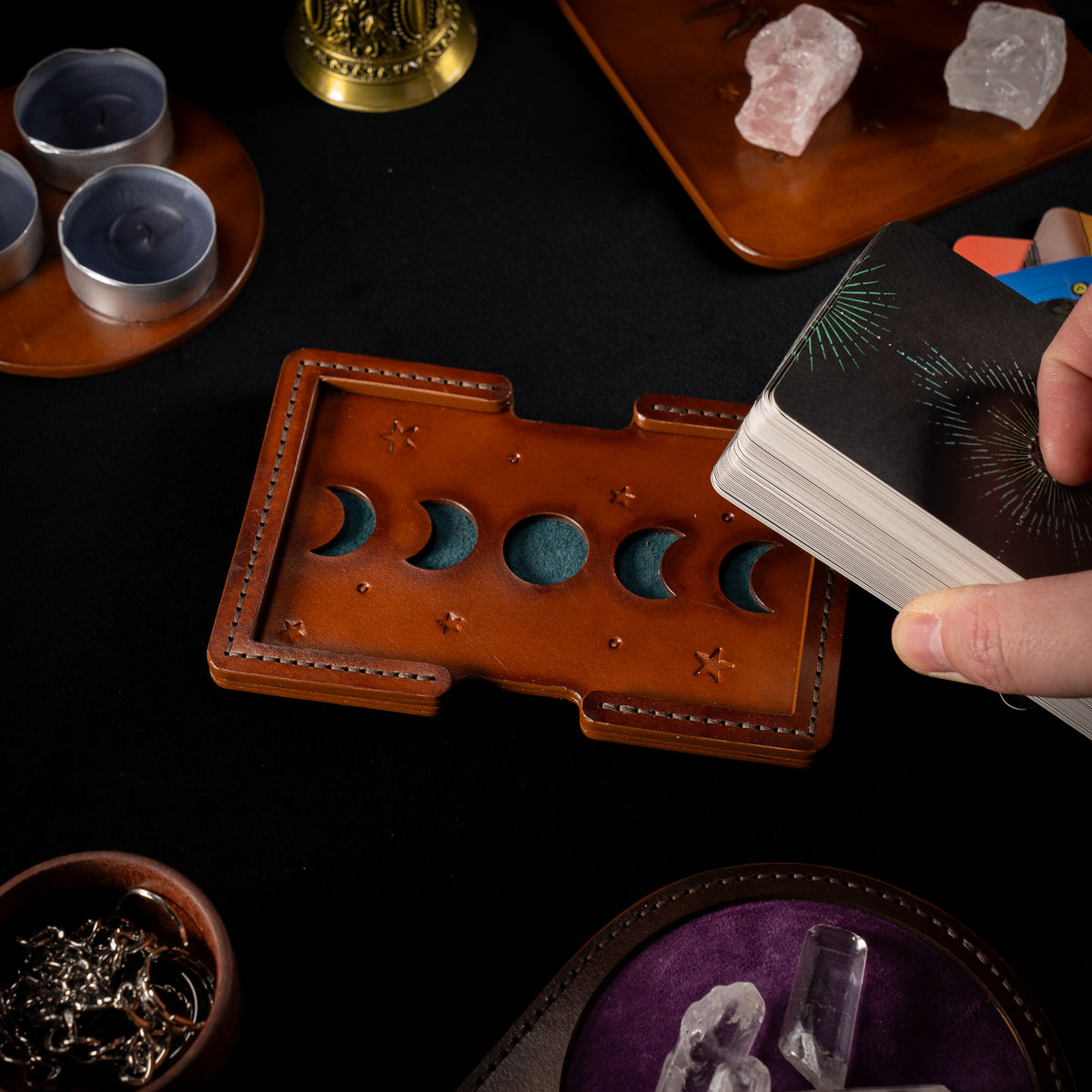 Handmade Leather Tarot Deck Stand