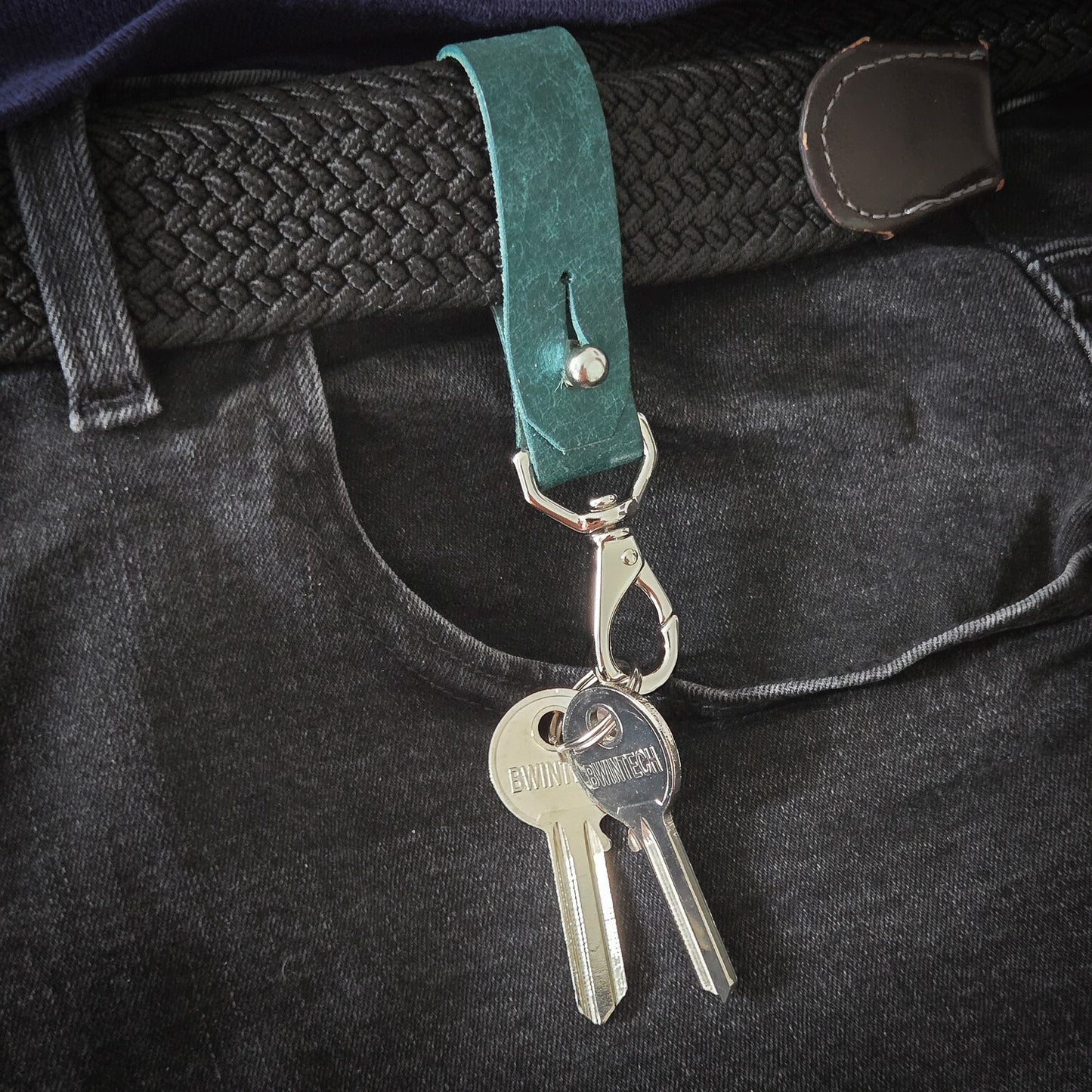 Handmade Leather Keychain Gift Set (Space)