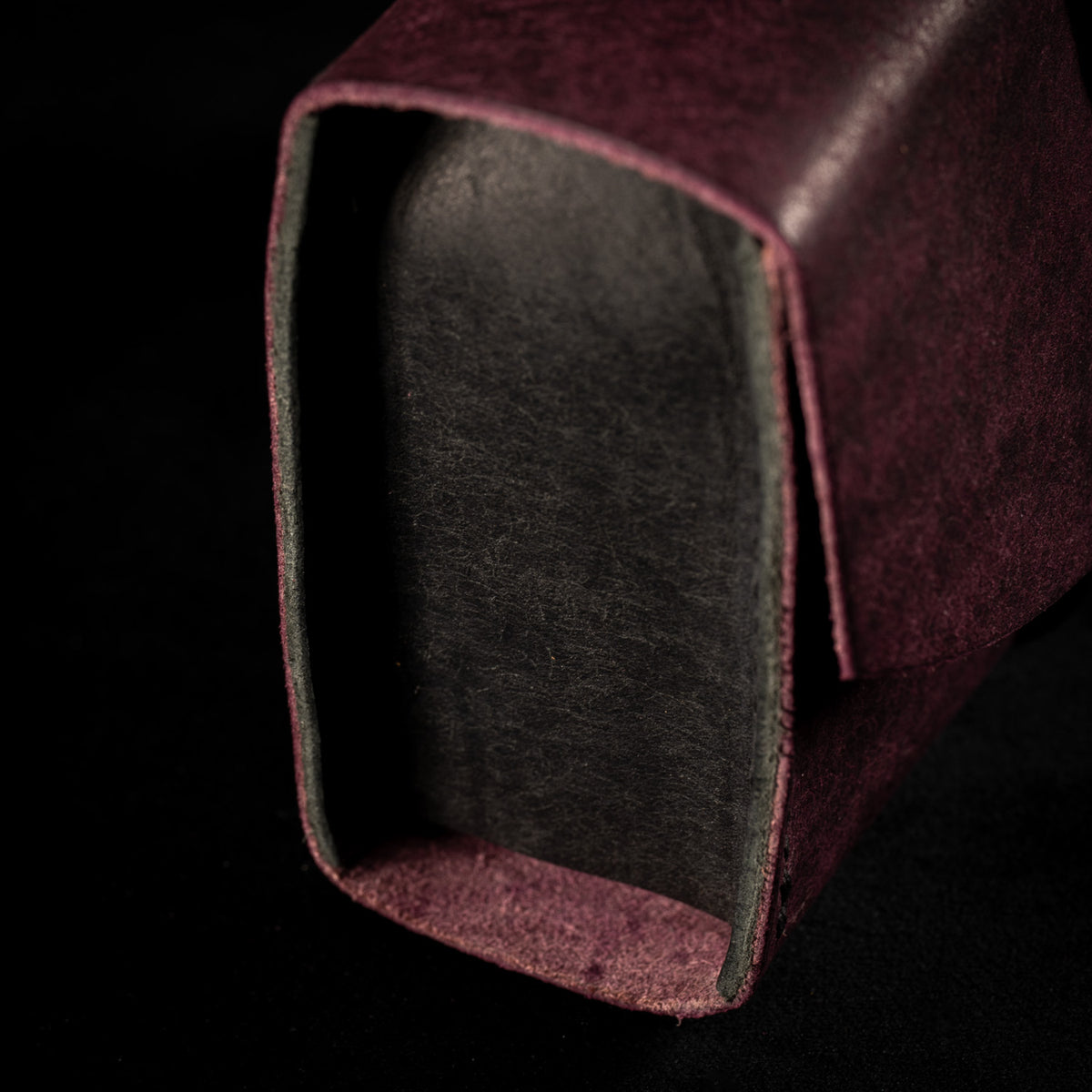 The Prugna Cosmic Shroud seen end on, showing the raw cut edges left unburnished and the dark interior